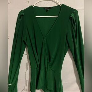 Green V-Neck Dress